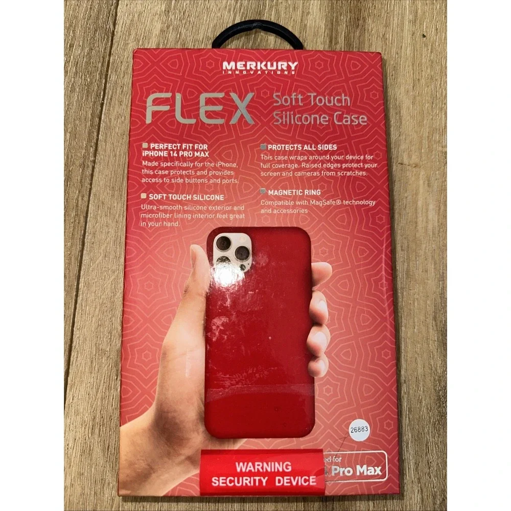 MERKURY INNOVATIONS  FLEX Soft‎ Touch  Silicone Case Red Iphone 15 Pro Max